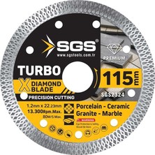 Sgs 2324 Seramik Hassas Fayans Kesici Ince 115X1,2X22