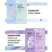 Dermal Hyalüronik ve Peptid Nemlendirici Onarıcı Eriyen Maske Seti Kore Maske Seti 34 Gr.