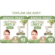 Baby Turco Doğadan 5 Numara Junior 92X2 Toplam 184 Adet
