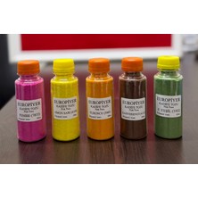 Europiyer Kadife Tozu (Flok Tozu) 5’li Renk Seti 1– Fıstık Yeşil, Kahverengi, Limon Sarı, Pembe, Turuncu (100CC)