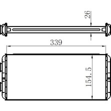 Universal Kalorifer Radyatörü  Brazıng Mercedes Benz Axor 02 339×157X26 (339X157X26) Aluminyum