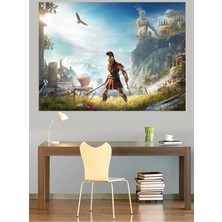 Mushen Studio Assassin's Creed Odyssey Spartalı Savaşçı Kanvas Tablo Epik Duvar Dekoru Sanat Eseri Çerçevesiz Ev Ofis