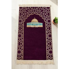 İhvan Online Mescidi Aksa Desenli Şönil Seccade  - Mor