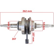 Yns 80 Sc Krank Komple Rubleli 47 Mm-52 mm
