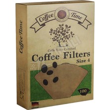 3 Adet Coffe Time Kahve Filtre Kağıdı No:4 100'LÜ