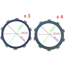 Yns Dominar 250-400 Debriyaj Balatası 4+3 10T 101-108-125-136 mm