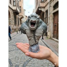 ESELYA3D Yüzüklerin Efendisi Mağara Trollü-Cave Troll Büst-Dekoratif Hediye FIGÜR-HEYKEL-16CM