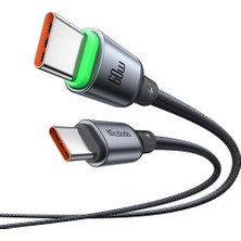 Mcdodo CA-6870 Type-C Type-C 60W Pd Hızlı Şarj E-Marker Çipli Easy Series Örgü Kablo Siyah 1m