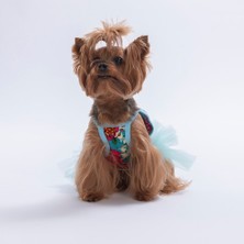 Pawstar Green Wildflowers Yeşil Çiçek Desenli Kedi Köpek Elbisesi - Kedi Köpek Kıyafeti