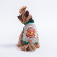 Pawstar Grey-Gri Good Vibes Tişört Kedi Köpek Tişörtü-Kedi Köpek Kıyafeti