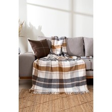 Koza Home Fiona Bej Ekose Throw Tv Battaniyesi 130X170 15052
