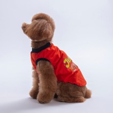 Pawstar Red-Kırmızı Just Smile Tişört Kedi Köpek Tişörtü-Kedi Köpek Kıyafeti