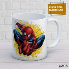 Birsence Spider-Man Film Karakterli Kişiye Özel Kupa  Bardak