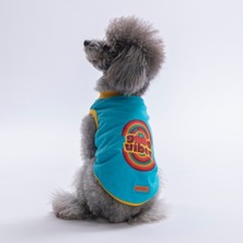 Pawstar Turquoise-Turkuaz Good Vibes Tişört Kedi Köpek Tişörtü-Kedi Köpek Kıyafeti