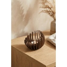 Benomtech Ceviz Desenli Lotus Mumluk – 3 mm Mdf Lazer Kesim (10 Cm) 1 Adet