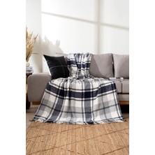 Koza Home Fiona Siyah Ekose Throw Tv Battaniyesi 130X170 15051