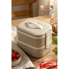 Gugga Tier - 2 Katlı Çelik Hazneli Sızdırmaz Kapaklı Lunchbox 1300 ml