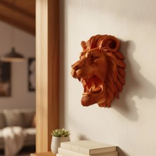Twin Store Gold Red Aslan Başı Duvar Aksesuarı