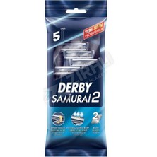 4 Adet Derby Samurai 2 Bıçaklı 5'li Poşet Klasik