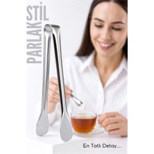 Twin Store Çelik Maşası 13 cm | Buz, Limon Küp Servis Maşası 722527