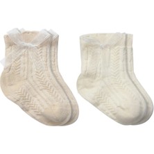 Twin Store Fiyonklu Penye Soket Çorap 2li 10149 Bej