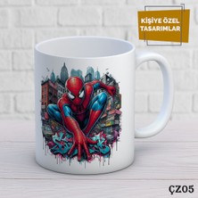 Birsence Spider Man Film Karakterli Kişiye Özel Kupa  Bardak.
