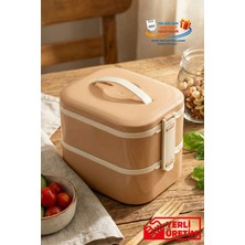 Gugga Tier - 2 Katlı Çelik Hazneli Sızdırmaz Kapaklı Lunchbox 1300 ml