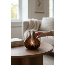 Benomtech Modern Doğal Ahşap Mumluk – Premium Tealight Mumluk (16 Cm)