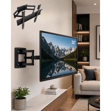Twin Store 32 55 Inç Hareketli Tv Askı Atı Duvar Tipi Döner Eğimli Televizyon Askısı
