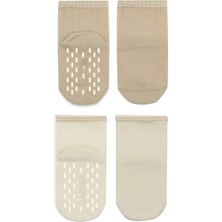 Twin Store Çemberli Penye Kaymaz Soket Çorap 2li 10146 Bej