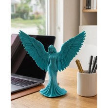 İntora 3D Turkuaz Melek Insan Biblo Es Dekoratif Obje