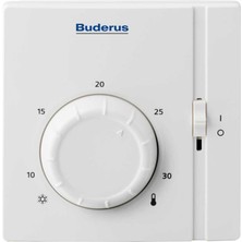 Buderus Kablolu Oda Termostatı Beyaz Mekanik Kontrol Paneli ile Kolay Kullanım