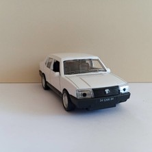 Can Oyuncak Tofaş Şahin 1/32 Ölçekli Metal Çekbırak Araba Beyaz Renk Detaylı Tasarım 13 cm