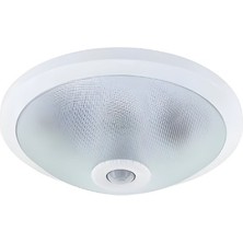 Huzur Elektrik Hareket Sensörlü Sac Gövde+Cam Kapak Tavan Armatürü (2 Adet Günışığı Led Ampül Dahil)