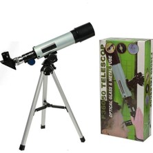 Özgürce Mini Teleskop Kara Uzay Teleskobu, Alüminyum Gövde, Tripod, 50X, 360° Keşif