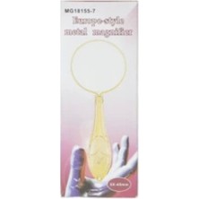 Özgürce Şık Altın Renkli 5x Büyüteç, Zarif Işlemeli Özel Tasarım