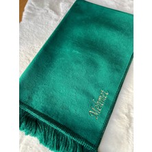 Safa Gift Kişiye Özel Isimli Lüx Kadife Seccade, Düz Velur Isim Nakışlı Seccade, Çeyizlik Hediyelik Seccade