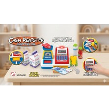 Direkstoktan Sesli ve Işıklı Oyuncak Yazar Kasa Seti - Hesap Makineli, Tartılı ve Aksesuarlı Market Seti - Cash Register Shopping Fun 34450