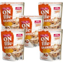 Yayla Onlife Kuru Yemişli Kuru Üzümlü ve Turna Yemişli Granola 200 G X5