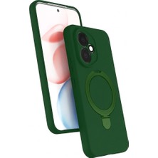 M.TK Moveteck Honor 400 Kılıf Magsafe Halkalı Extra Standlı Içi Kadife Yumuşak Renkli Silikon