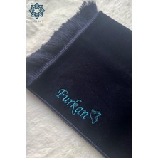 Safa Gift Kişiye Özel Isimli Lüx Kadife Seccade, Düz Velur Isim Nakışlı Seccade, Çeyizlik Hediyelik Seccade