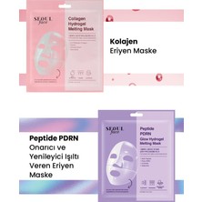 Dermal Kolajen ve Peptid Nemlendirici Onarıcı Eriyen Maske Seti Kore Maske Seti 34 Gr.