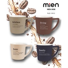 MİEN Mien Matte Porselen Mottolu Kupa 370ML 1 Adet