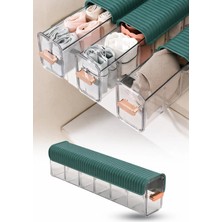 Omilife 6 Bölmeli Sürgülü Çekmece Içi Organizer Plastik Çorap Iç Çamaşır Dolap Düzenleyici