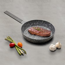 Emsan Perge Döküm Granit Tava 26 cm Gümüş Renk Dayanıklı Malzeme ile Sağlam Kullanım