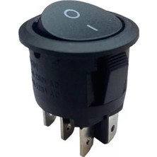 İntora IC-133-6 Yuvarlak Siyah 6p On/off Anahtar