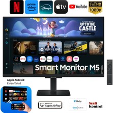 Samsung 32 Inç 81 cm Görüntü Alanlı Akıllı Smart Monitör Tv 3840X2160 4K UHD Çözünürlük HDR10 Yüksek Dinamik Aralık Destekli Tizen Platformu Dex Airplay 2 Miracast Uyumlu Siyah