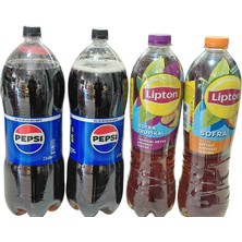 Pepsi Kola 2.5 LTX2AD +Lipton 2.5 Ad  X2AD(MANGO, Şeftali)/karma Paket