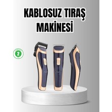 İntora Unisex Şarjlı Saç Sakal Tıraş Makinesi – Ayarlanabilir Tarak Başlıkları, Sessiz Motor