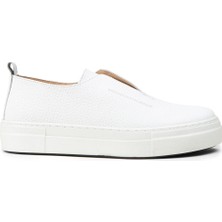 Deery Kadın Hakiki Deri Beyaz Sneaker Ayakkabı - R2233ZBYZC01